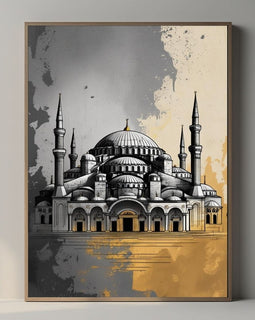 Istanbul Hagia Sophia Printable, Historic Mosque Architecture Print, Islamic Home Decor, Digital Download