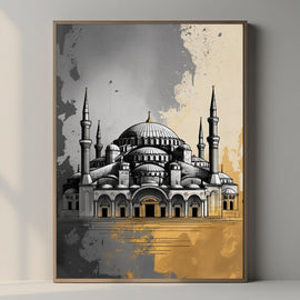 Istanbul Hagia Sophia Printable, Historic Mosque Architecture Print, Islamic Home Decor, Digital Download