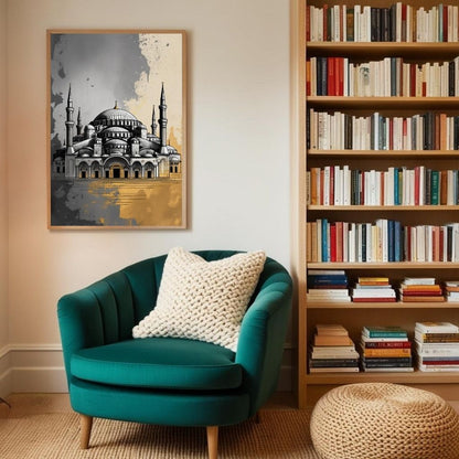Istanbul Hagia Sophia Printable, Historic Mosque Architecture Print, Islamic Home Decor, Digital Download