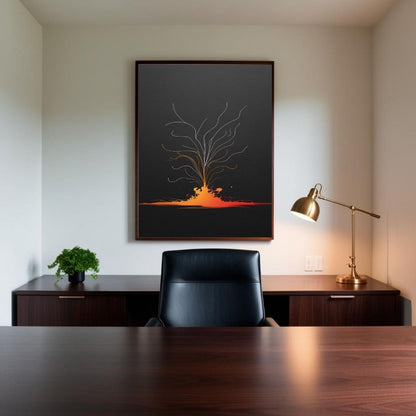 Volcanic Eruption Wall Art Printable, Minimal Lava Flow Print, Modern Geological Nature Home Decor, Contemporary Poster, Digital Download