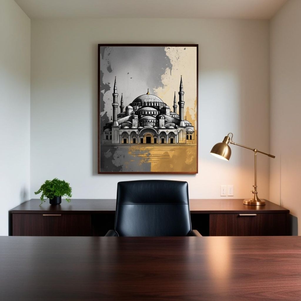 Istanbul Hagia Sophia Printable, Historic Mosque Architecture Print, Islamic Home Decor, Digital Download