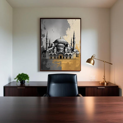 Istanbul Hagia Sophia Printable, Historic Mosque Architecture Print, Islamic Home Decor, Digital Download