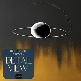 Saturn Wall Art Printable, Minimal Planet Poster, Modern Space Wall Decor, Celestial Abstract Print, Digital Download