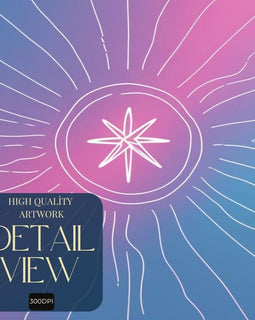 Arte de pared de estrella celestial imprimible, estampado de ráfaga de estrellas cósmica degradada, decoración moderna para el hogar de galaxia, póster espacial minimalista, descarga digital